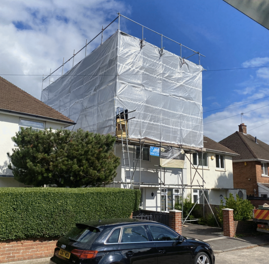 Scaffolding roof Cardiff